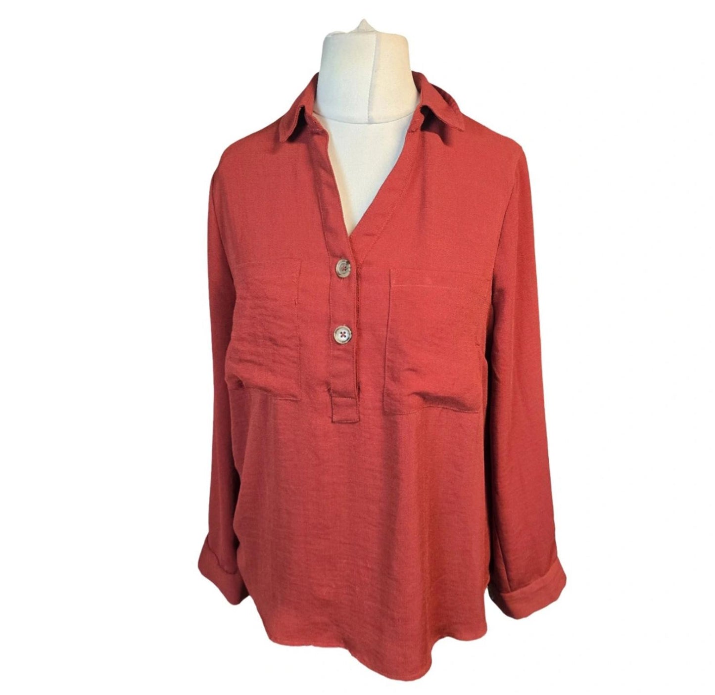 Matalan burgundy red oversized blouse size 12