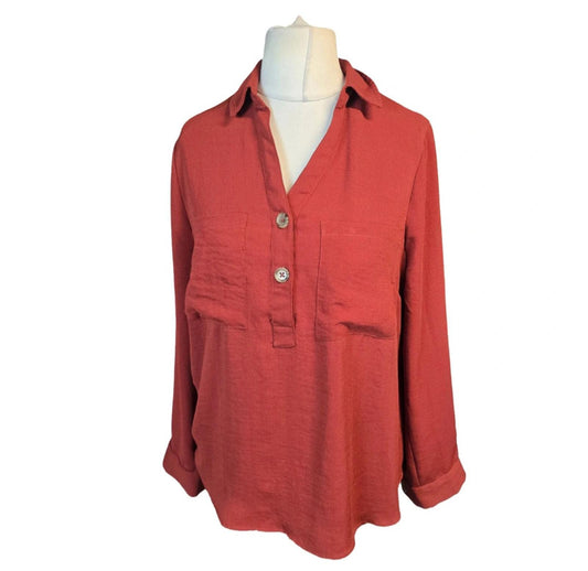 Matalan burgundy red oversized blouse size 12