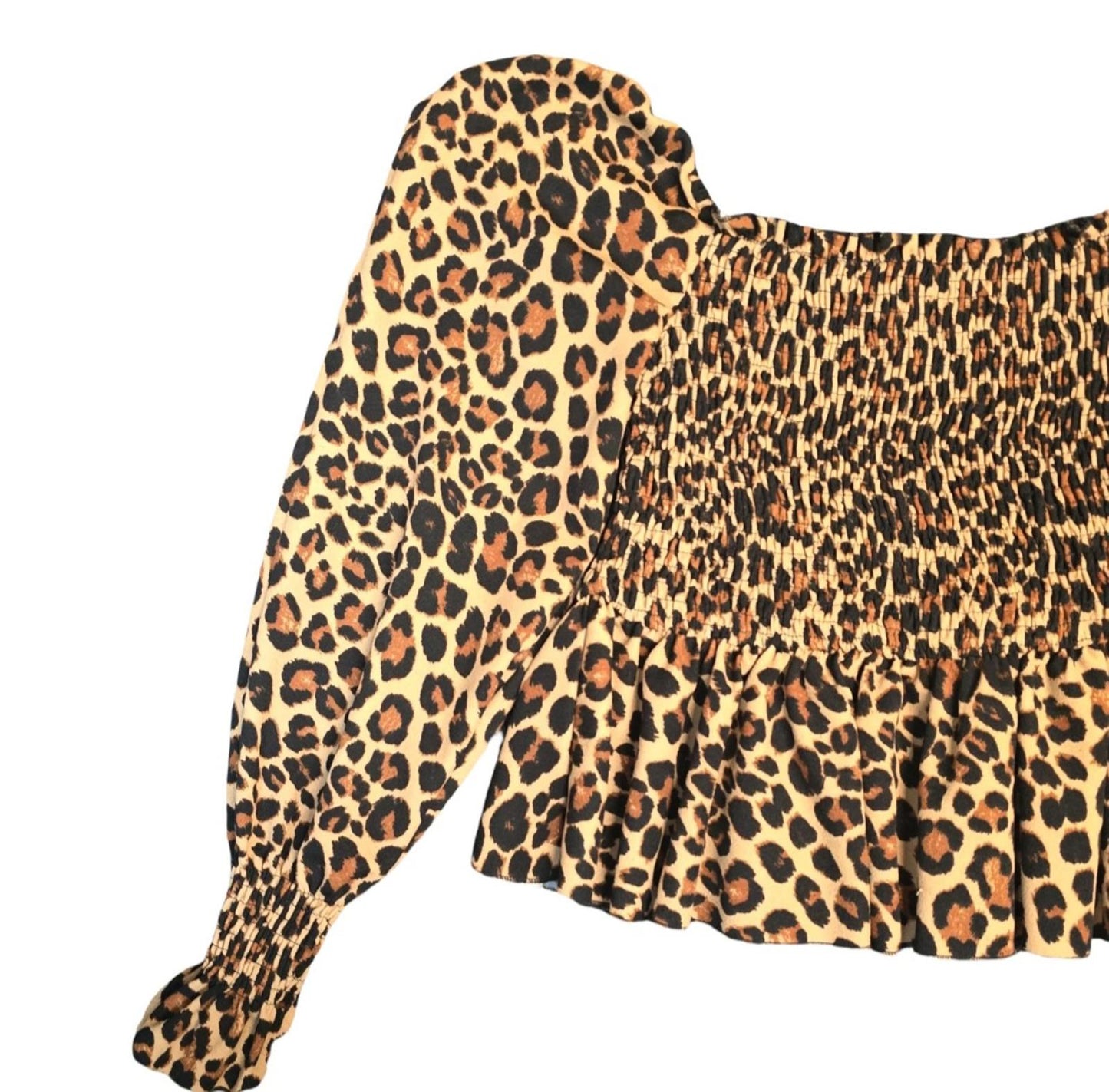 New Look animal print off the shoulder top size 10