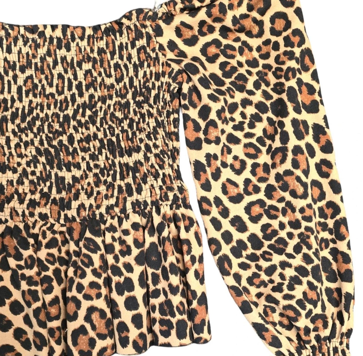 New Look animal print off the shoulder top size 10