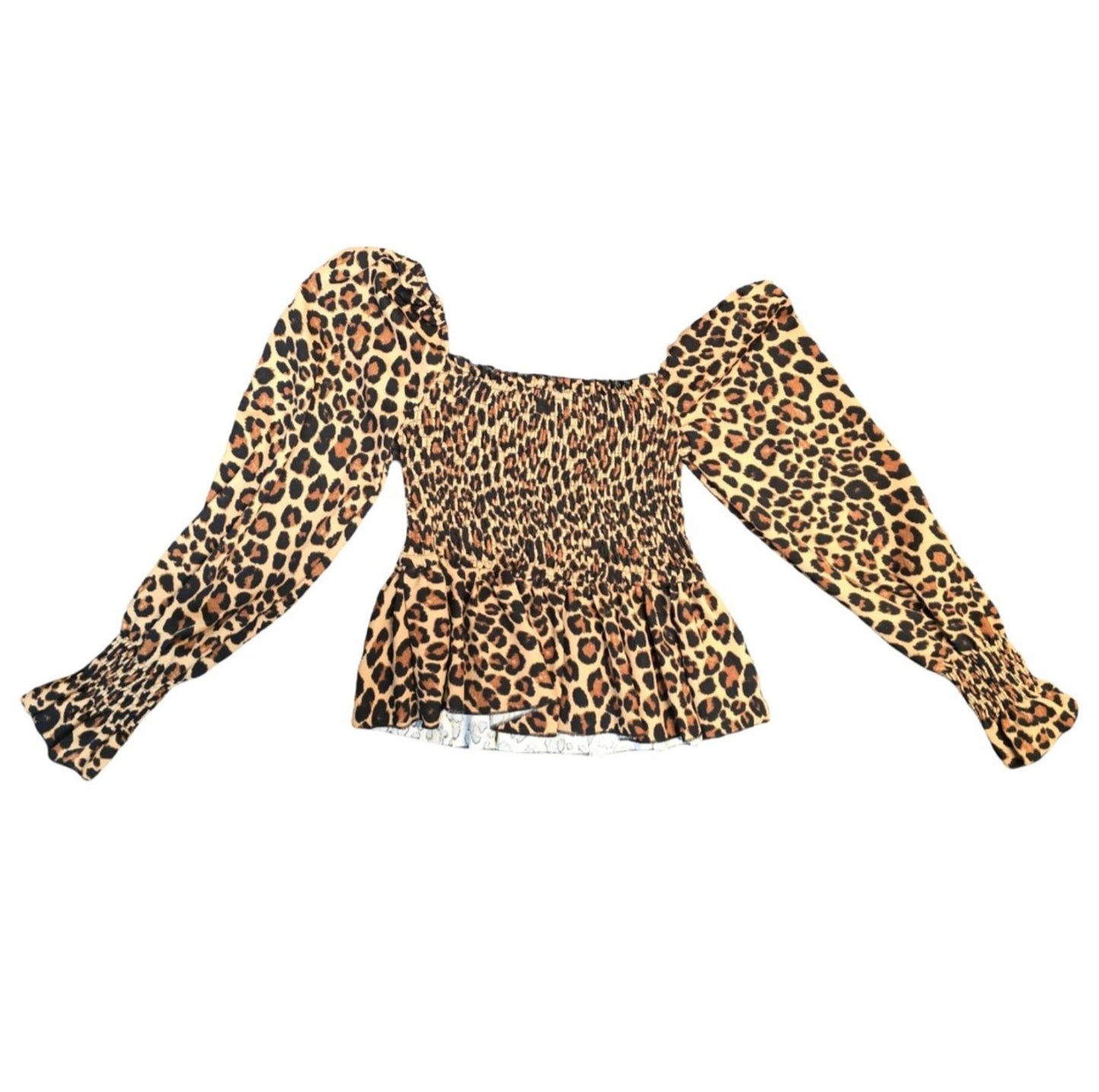 New Look animal print off the shoulder top size 10