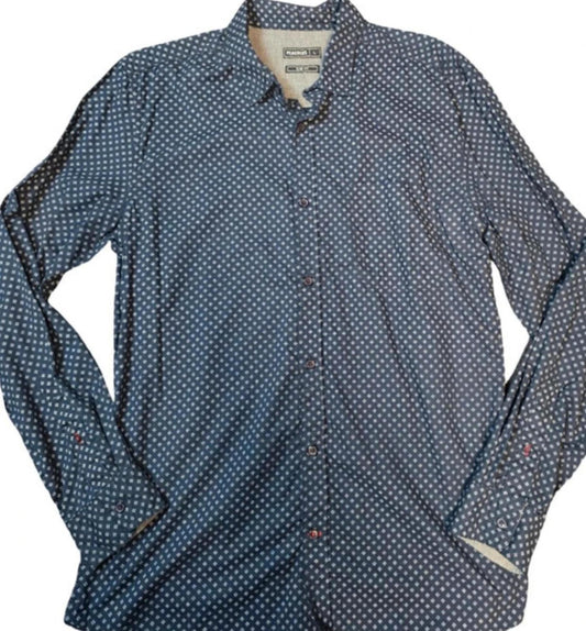 Peacocks navy shirt size Large