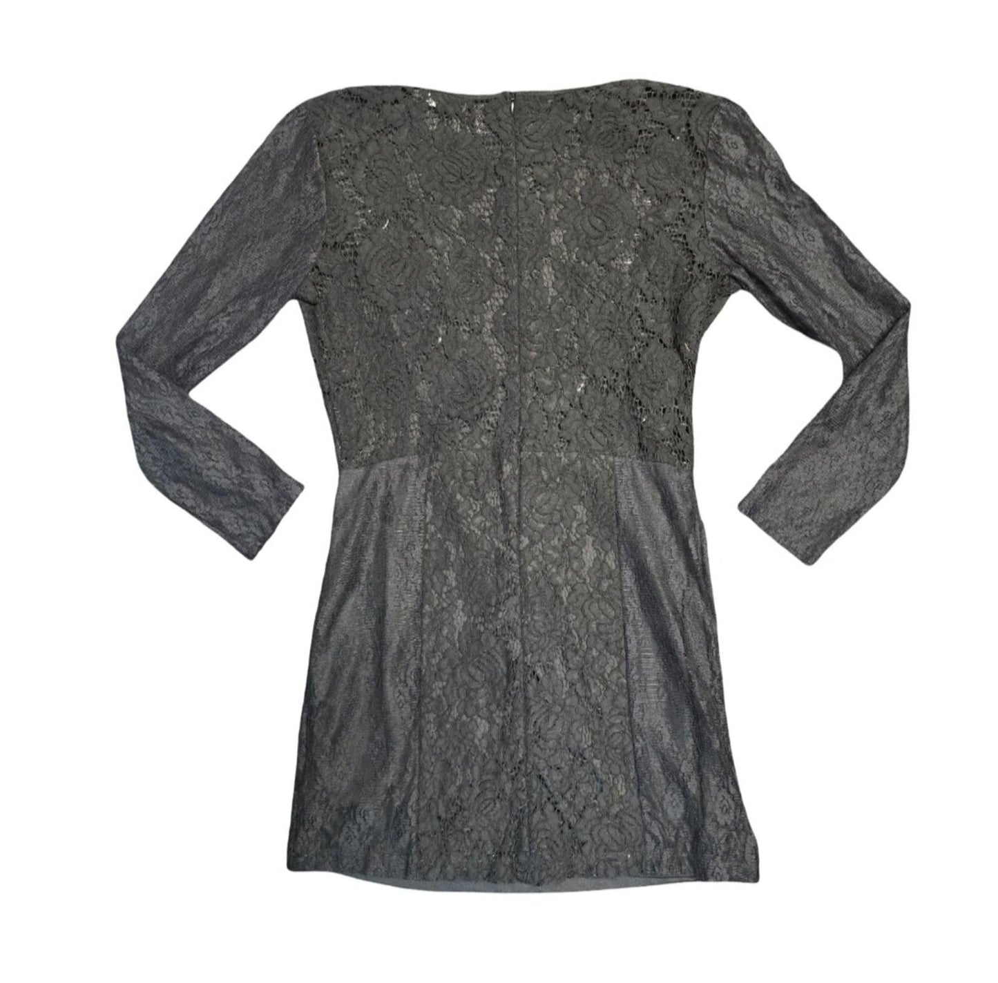 Boohoo petite black sheer dress size 12