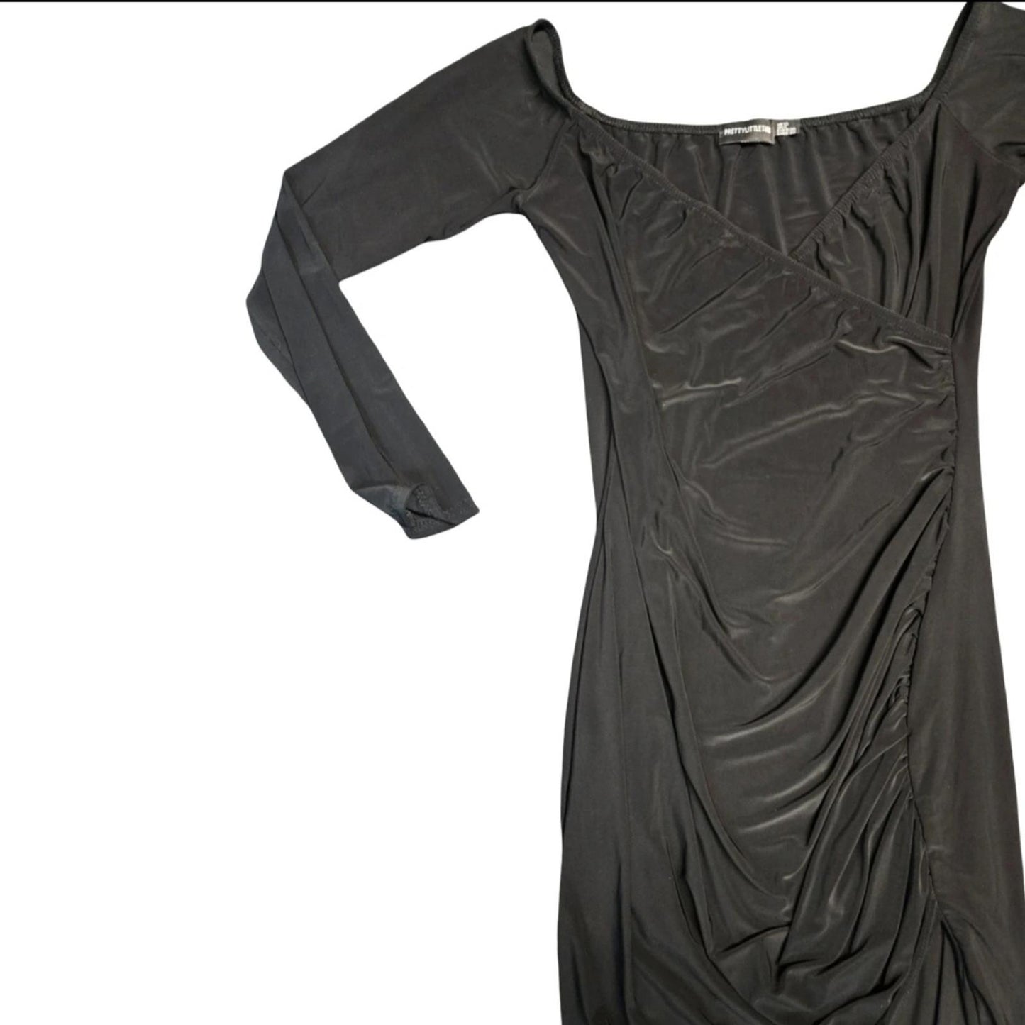 Prettylittlething black mini dress size 12