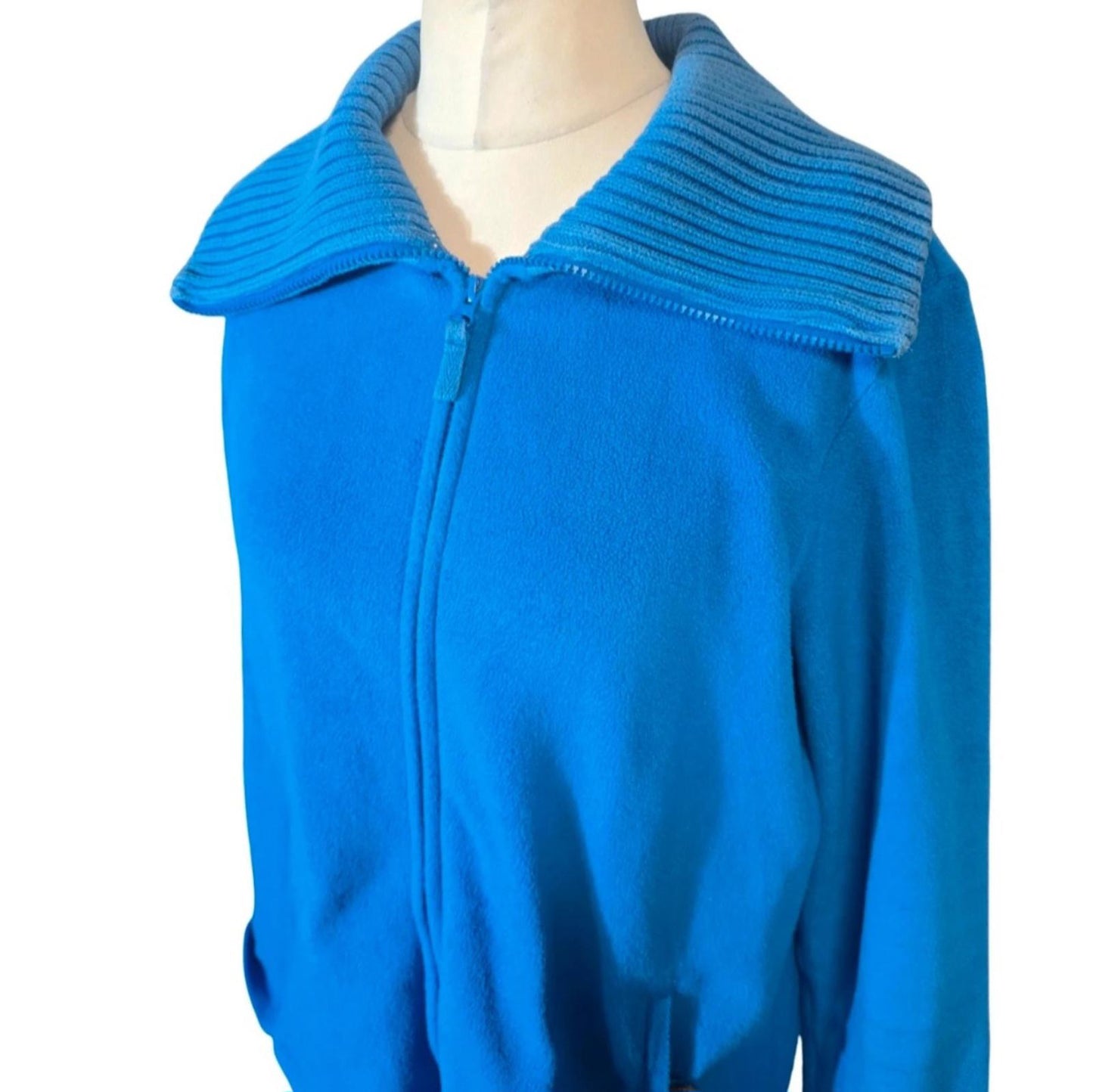 Lands End blue fleece zip up jumper size 10/12