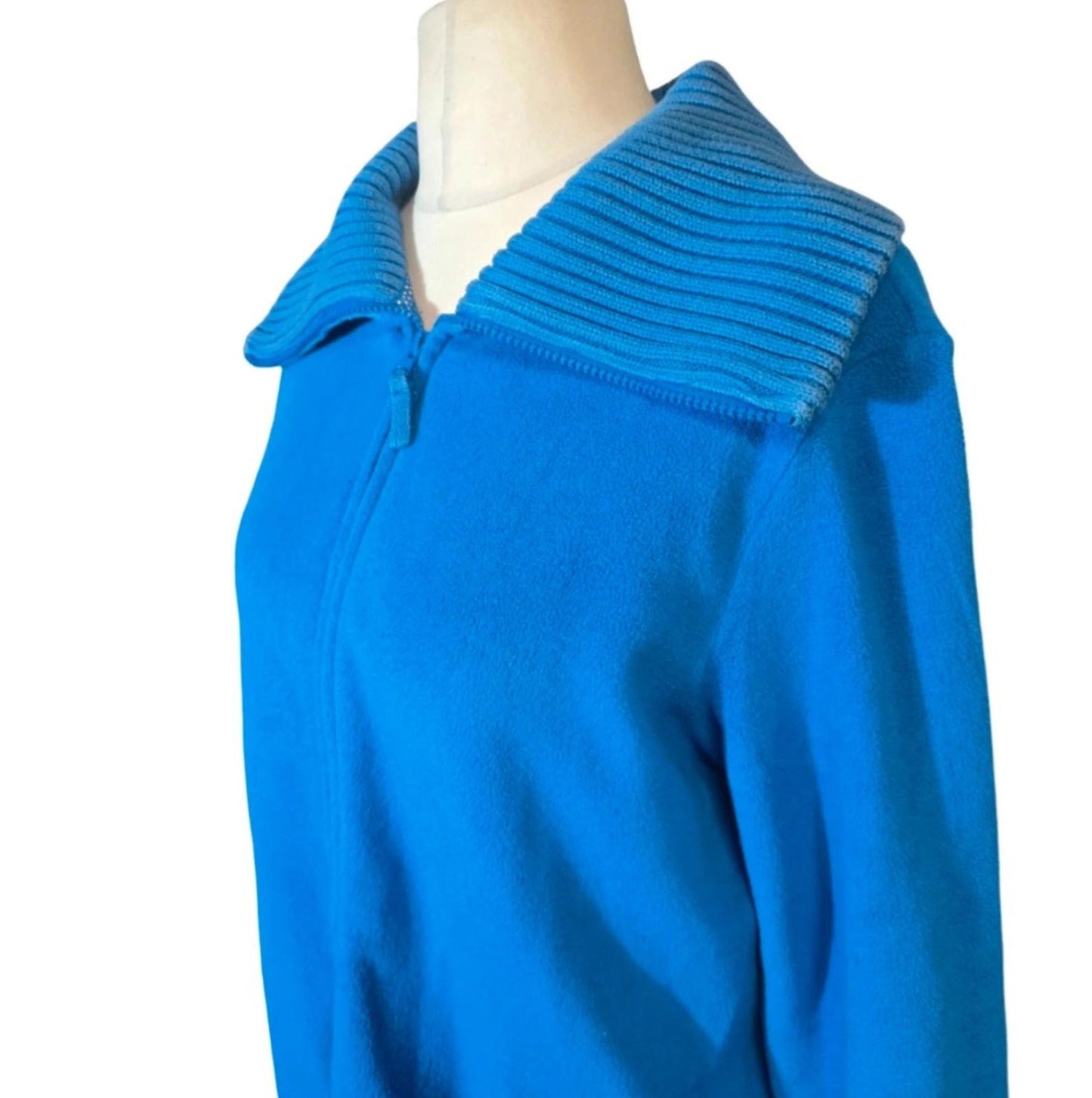 Lands End blue fleece zip up jumper size 10/12