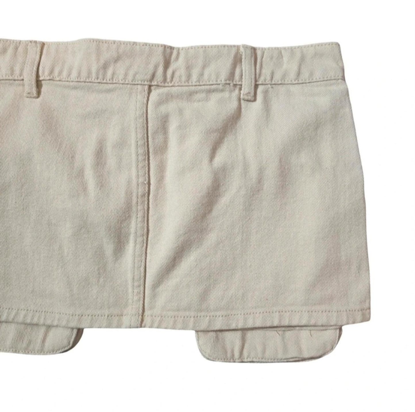 Prettylittlething beige mini skirt size 8