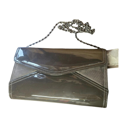 Hotter Grey Patent Clutch Bag with Chain Strap – New with Tags
