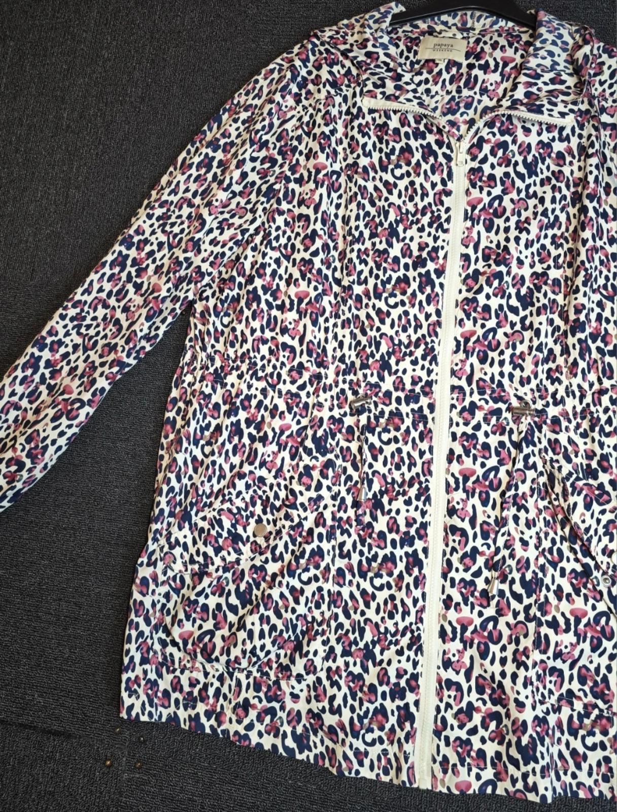 Matalan Pink & Navy Animal Print Raincoat Size 18