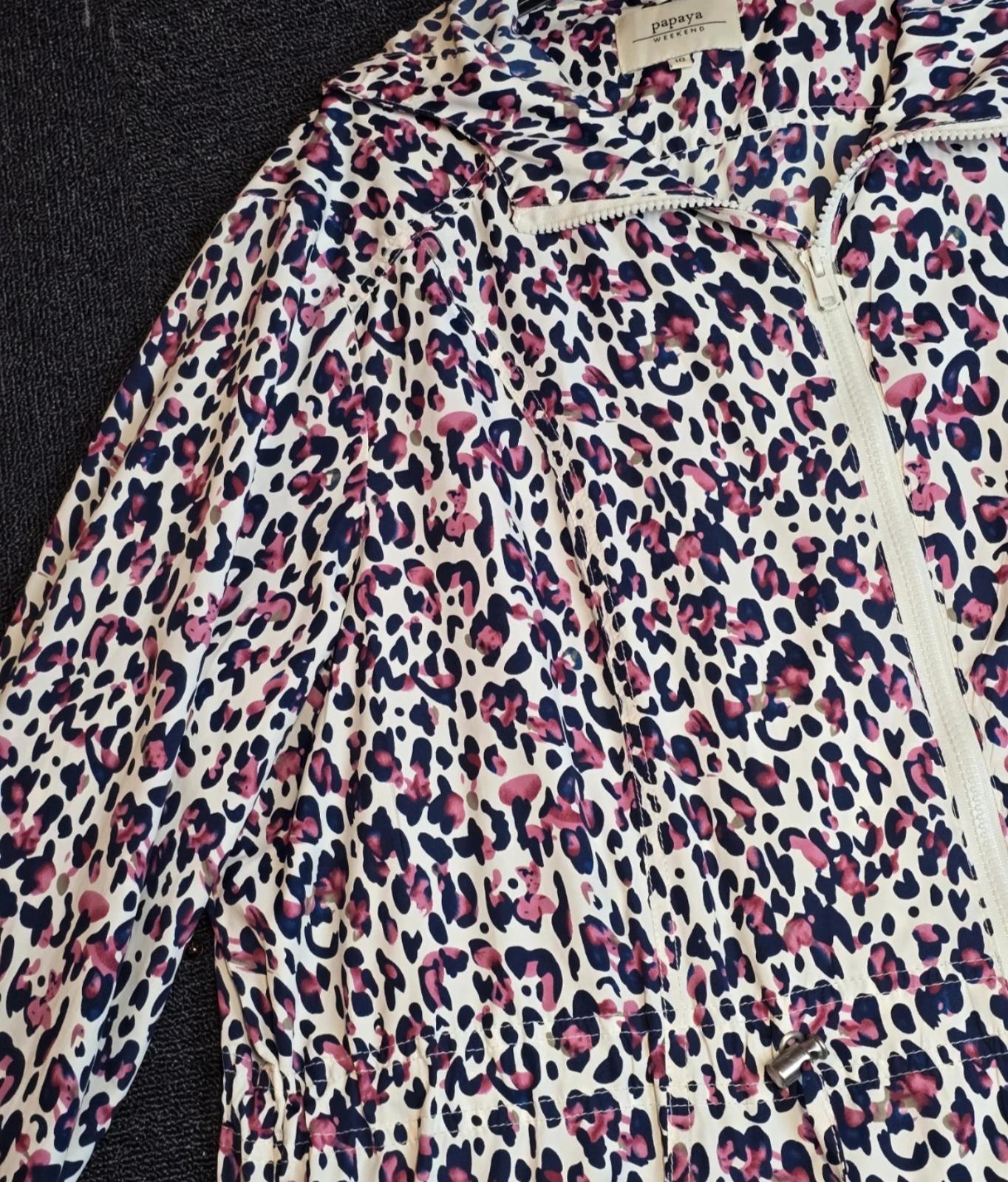 Matalan Pink & Navy Animal Print Raincoat Size 18