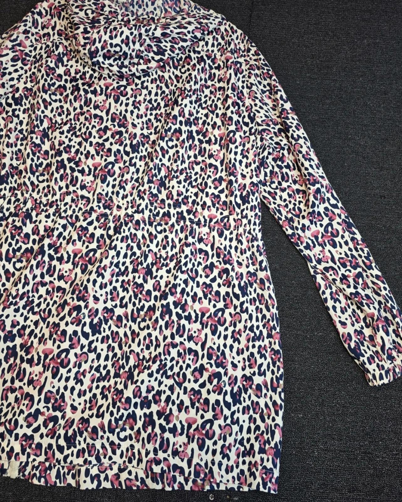 Matalan Pink & Navy Animal Print Raincoat Size 18