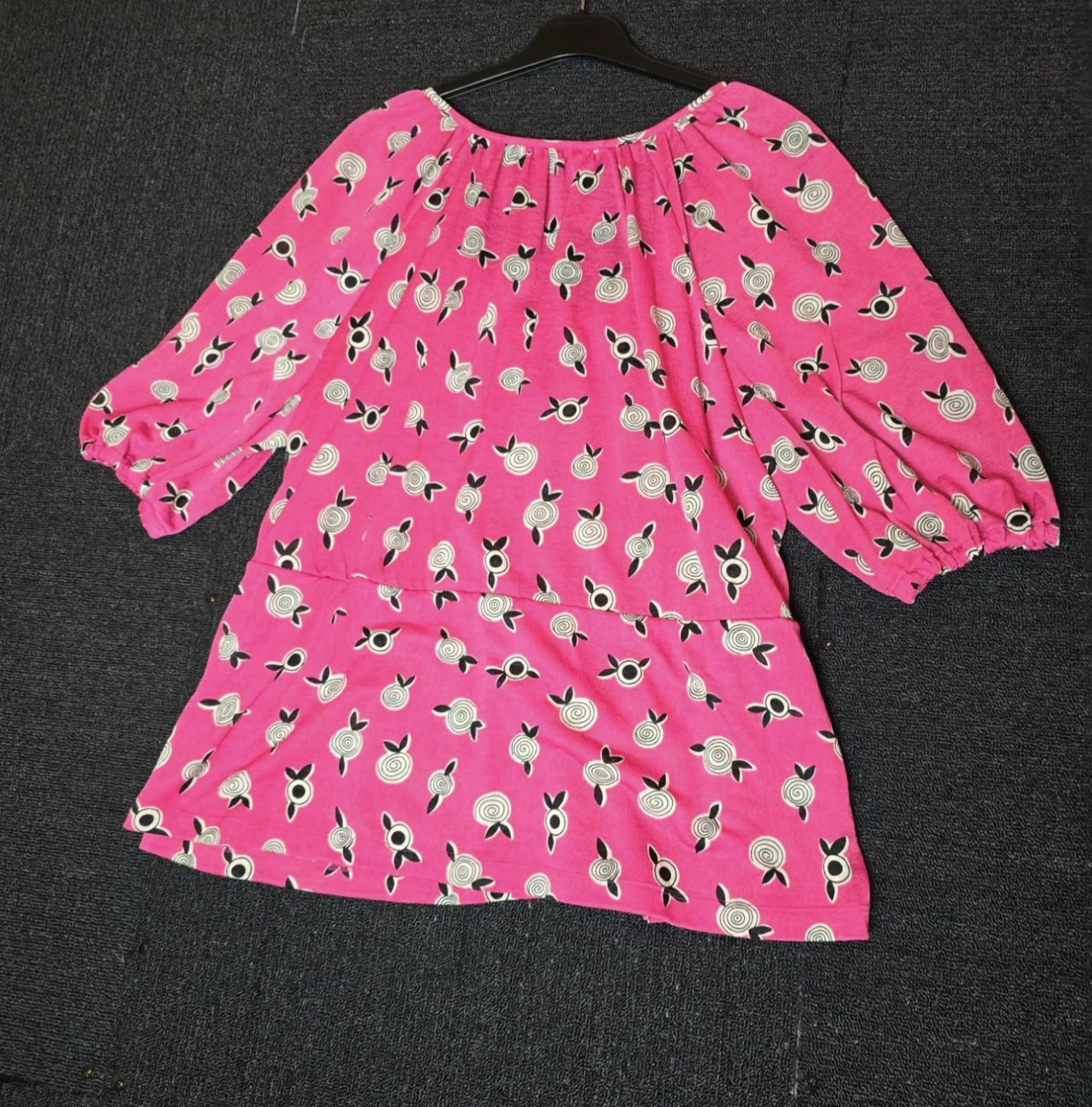 Next Celia Birtwell pink 3/4 sleeve top size 18