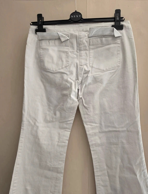 Earl Jean White Mid-Rise Flared Leg Jeans W27 Size 8