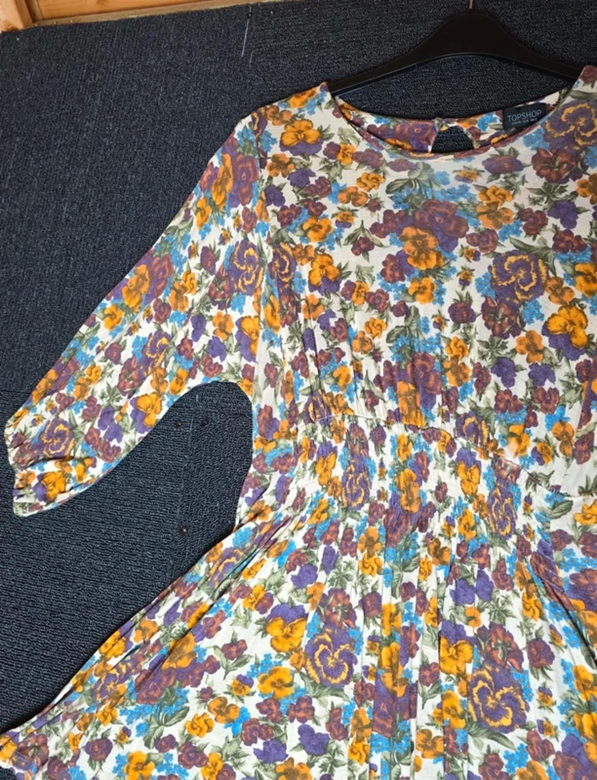 Topshop Top Multicoloured Size 12 Floral Causal