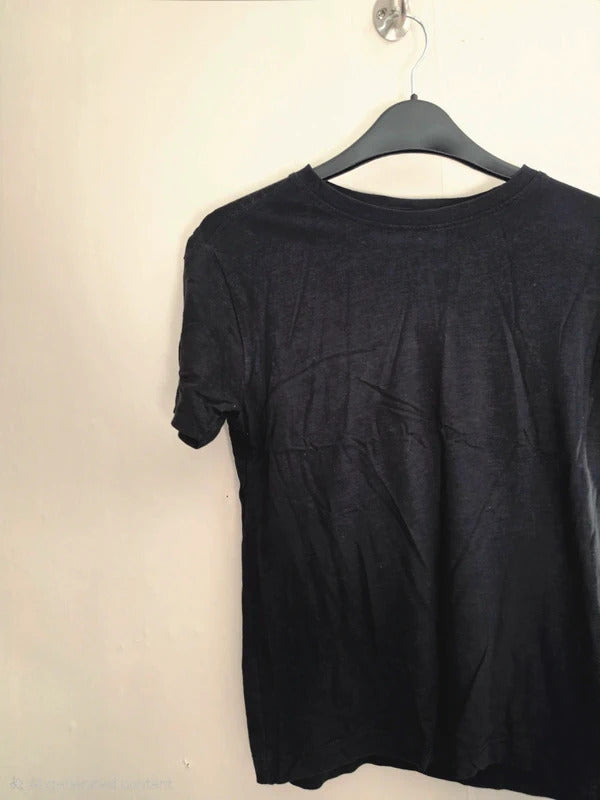 Zara Kids Boys Classic Plain Black Short Sleeve Crew Neck T-Shirt Age 8 Years