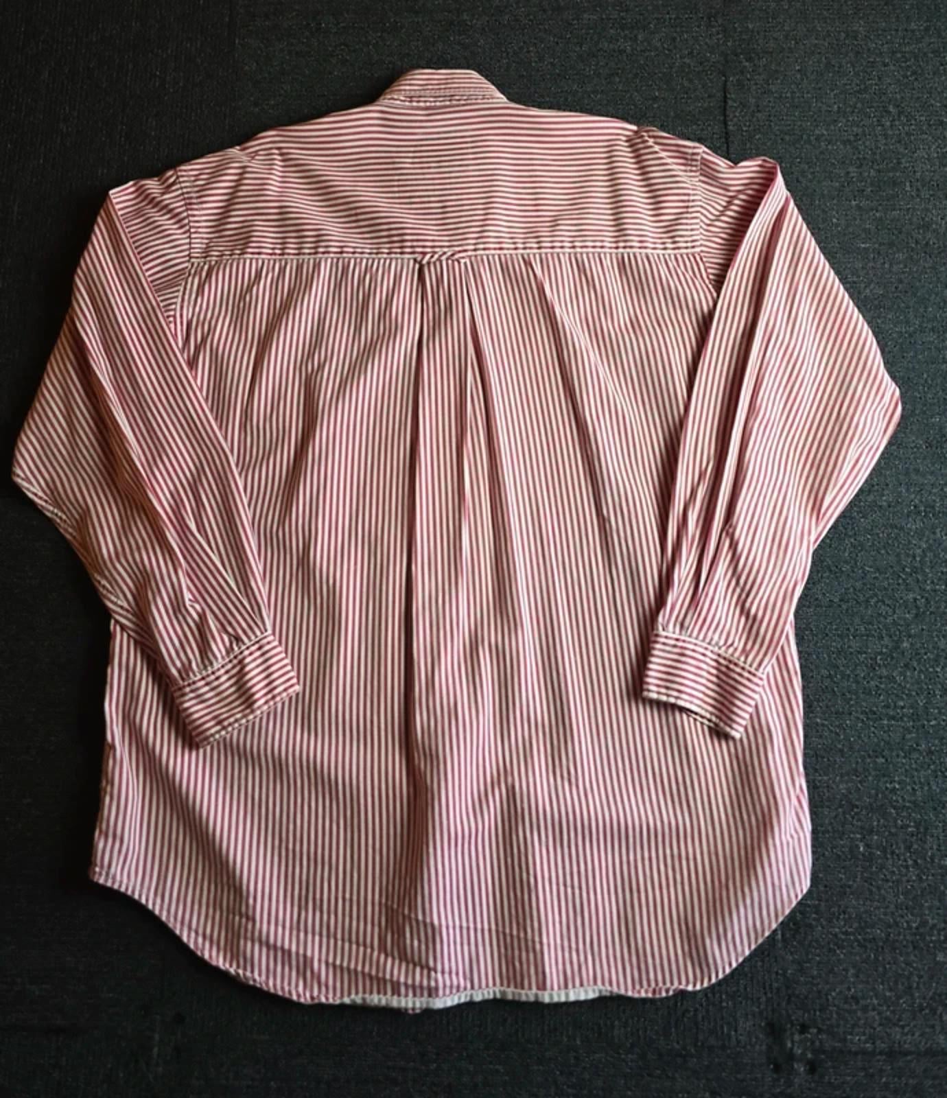 Cutter & Buck Shirt Red & White Striped Size M Vintage Smart Casual