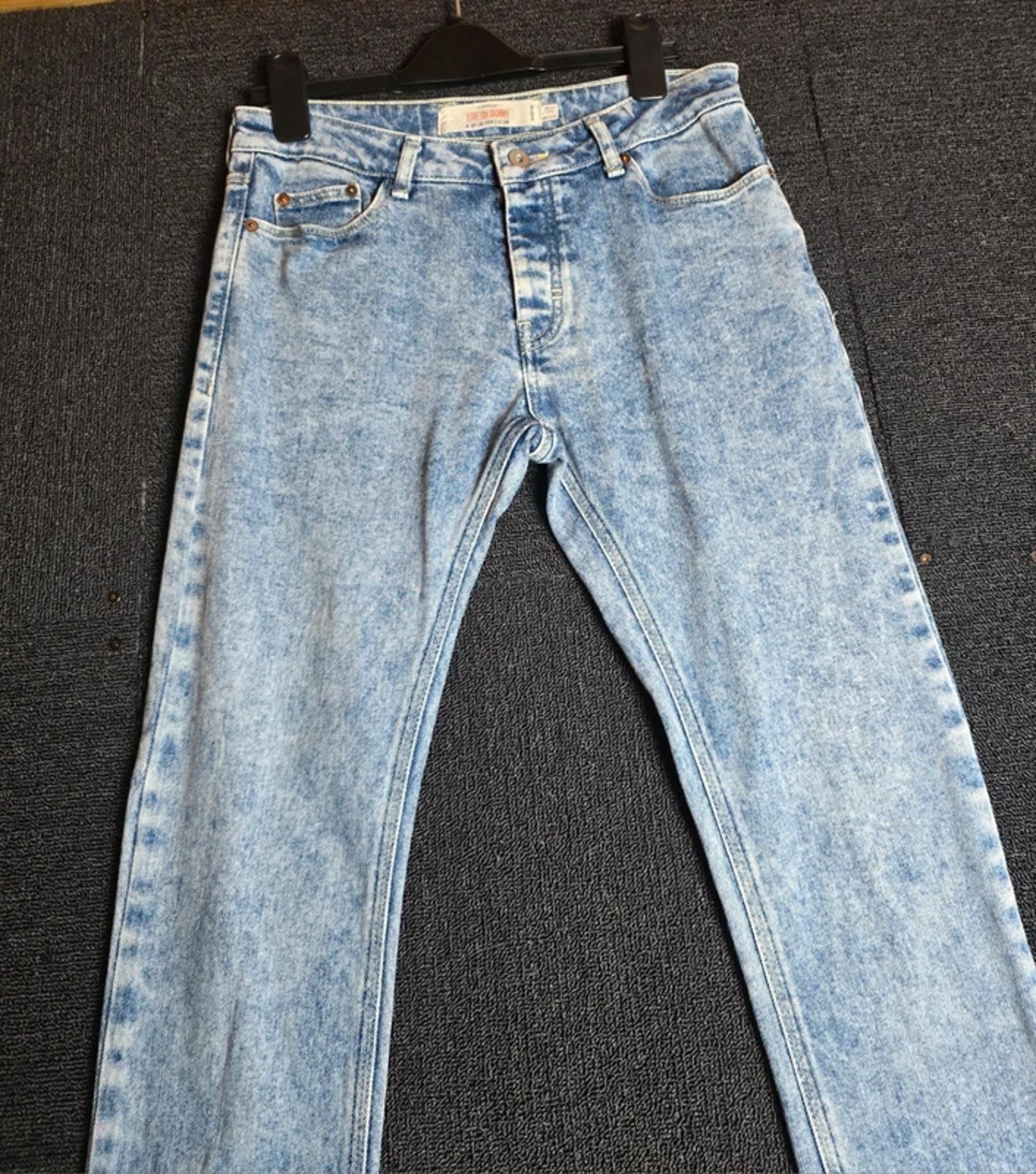 Topman Blue Wash Skinny Jeans Size W30 Regular Stretch Cotton