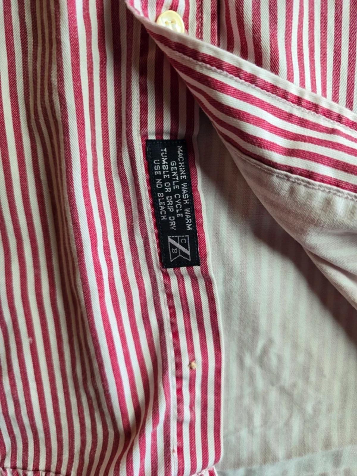 Cutter & Buck Shirt Red & White Striped Size M Vintage Smart Casual