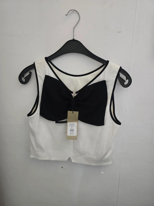 Coast 'Adrian' Mono Bow Crop Top Size 12 NWT