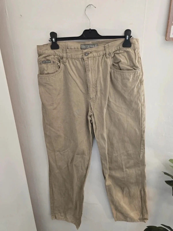 Men’s D2 Jeans Cream Straight-Leg Denim W36 Short