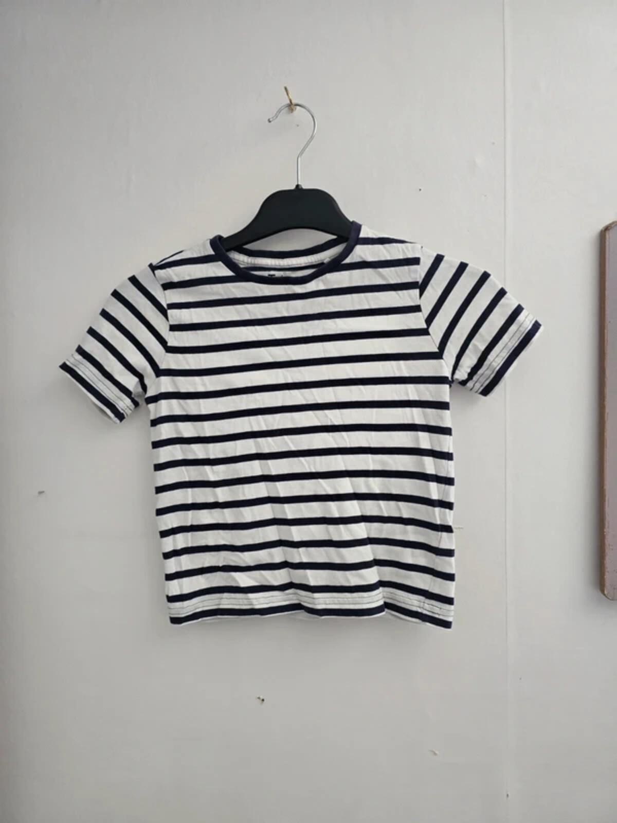 Tu Boys Navy & White Striped Cotton T-Shirt Age 4 Years