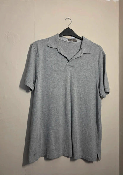 Tu Men's Grey Marl Short Sleeve Polo Shirt Size Large
