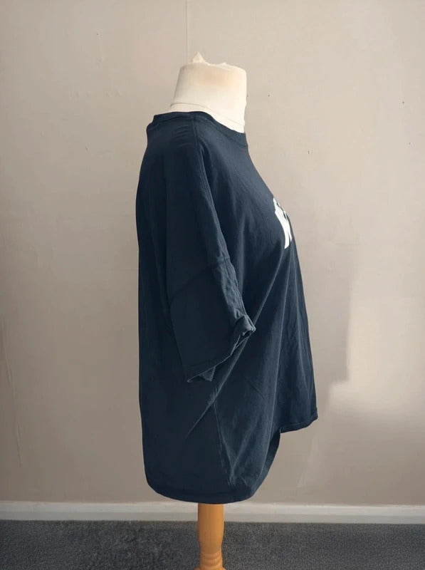 Nike Air Black Oversized Short-Sleeved T-Shirt  L Size 16-18