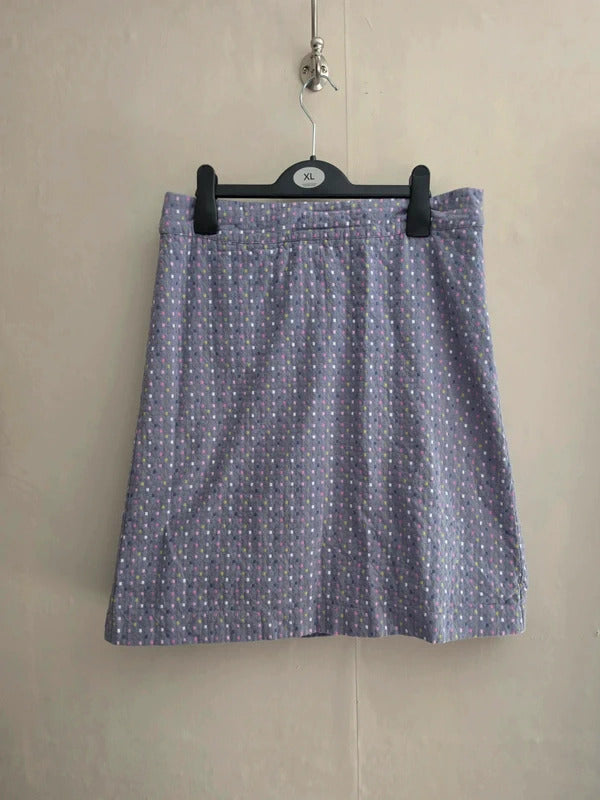 White Stuff Women's Lilac Multicoloured Patterned ALine KneeLength Skirt Size 10