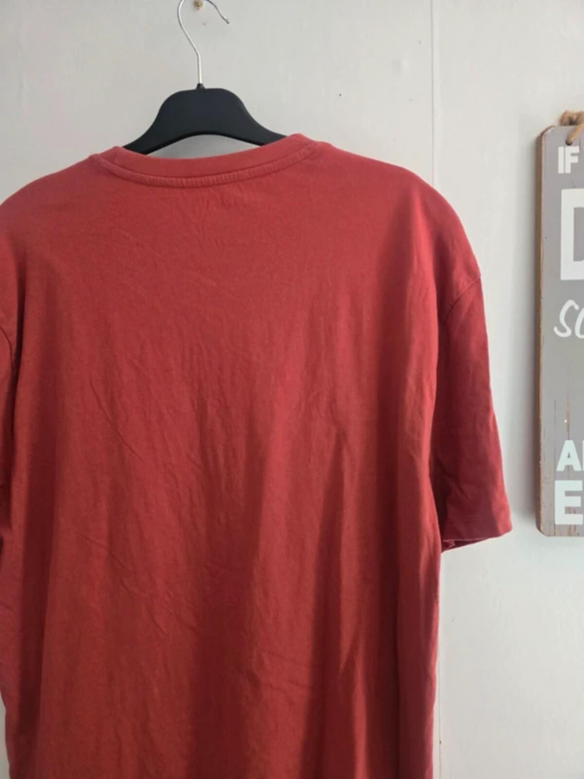 Primark Men's Burgundy Red Cotton Relaxed Fit T-Shirt Size Medium