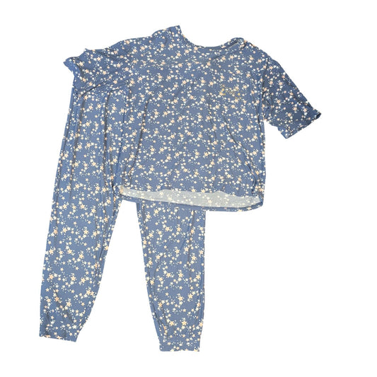 Navy Blue Star Print Pyjamas L Size 16/18  Comfy Nightwear Matalan