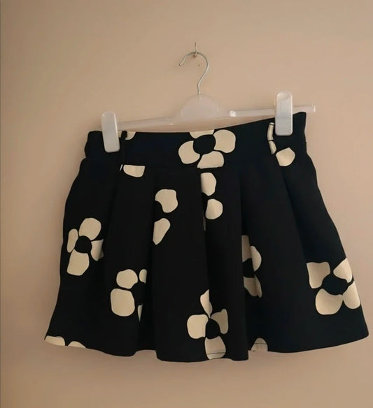 New Look Bold Vintage Y2K Retro Floral Pleated Mini Skort Size Medium