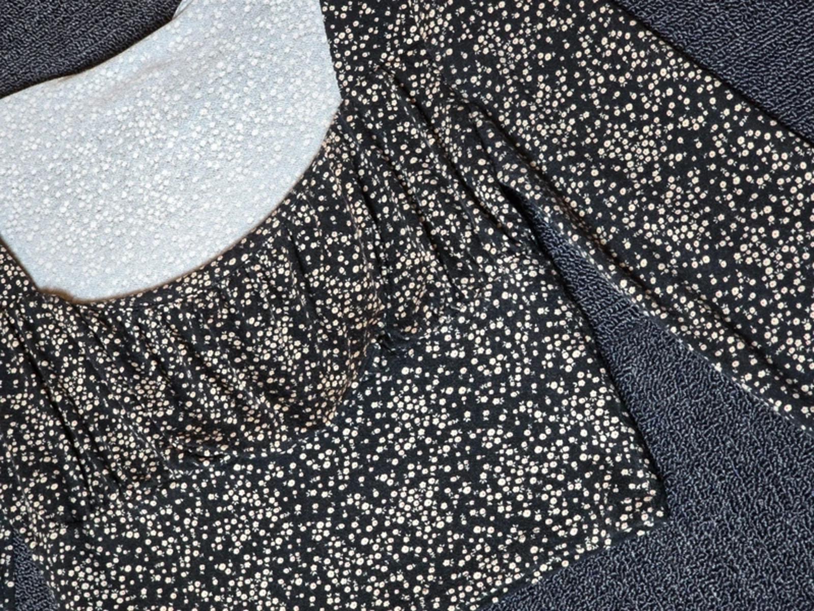 Topshop Long Sleeve Ruched Crop Top size 12