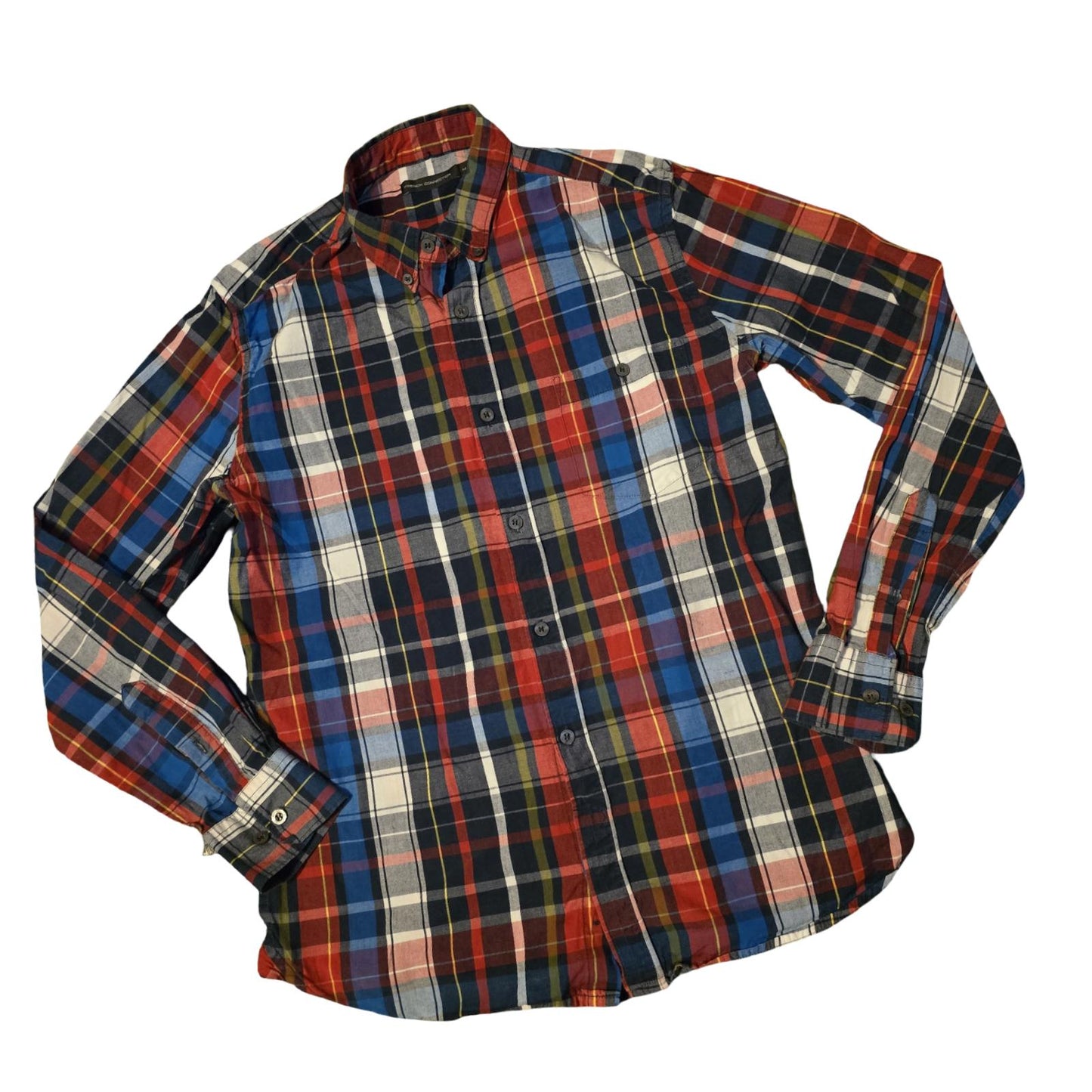French Connection Check Shirt Multicolour Size Med Casual