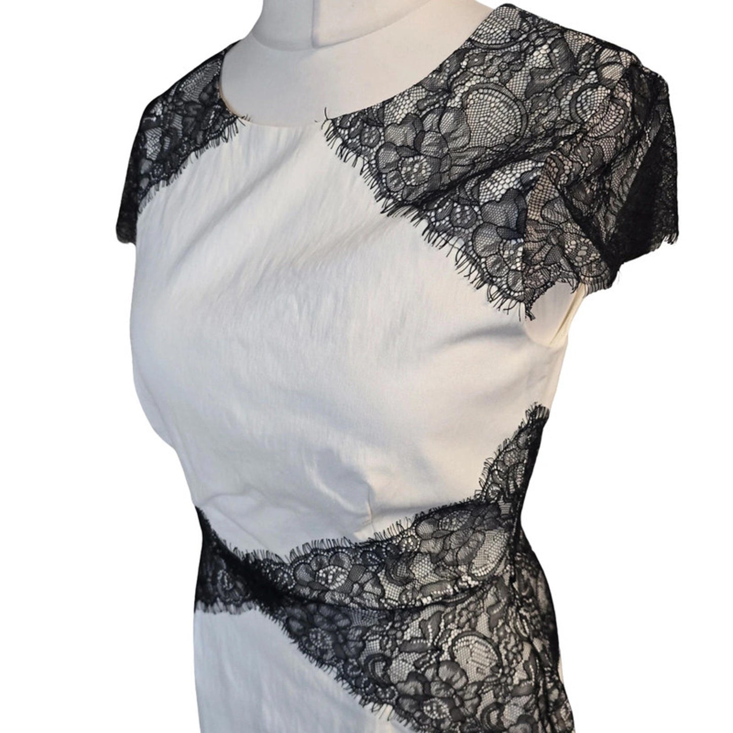 Paper Dolls Dress White Black Lace Size 14 A-line Occasion New
