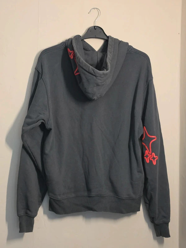 Broken Planet Market Dark Grey Skeleton Graphic Hoodie Mens XS Cotton Streetwear