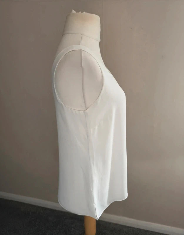 Wallis White V-Neck Cami Vest Top Size 10