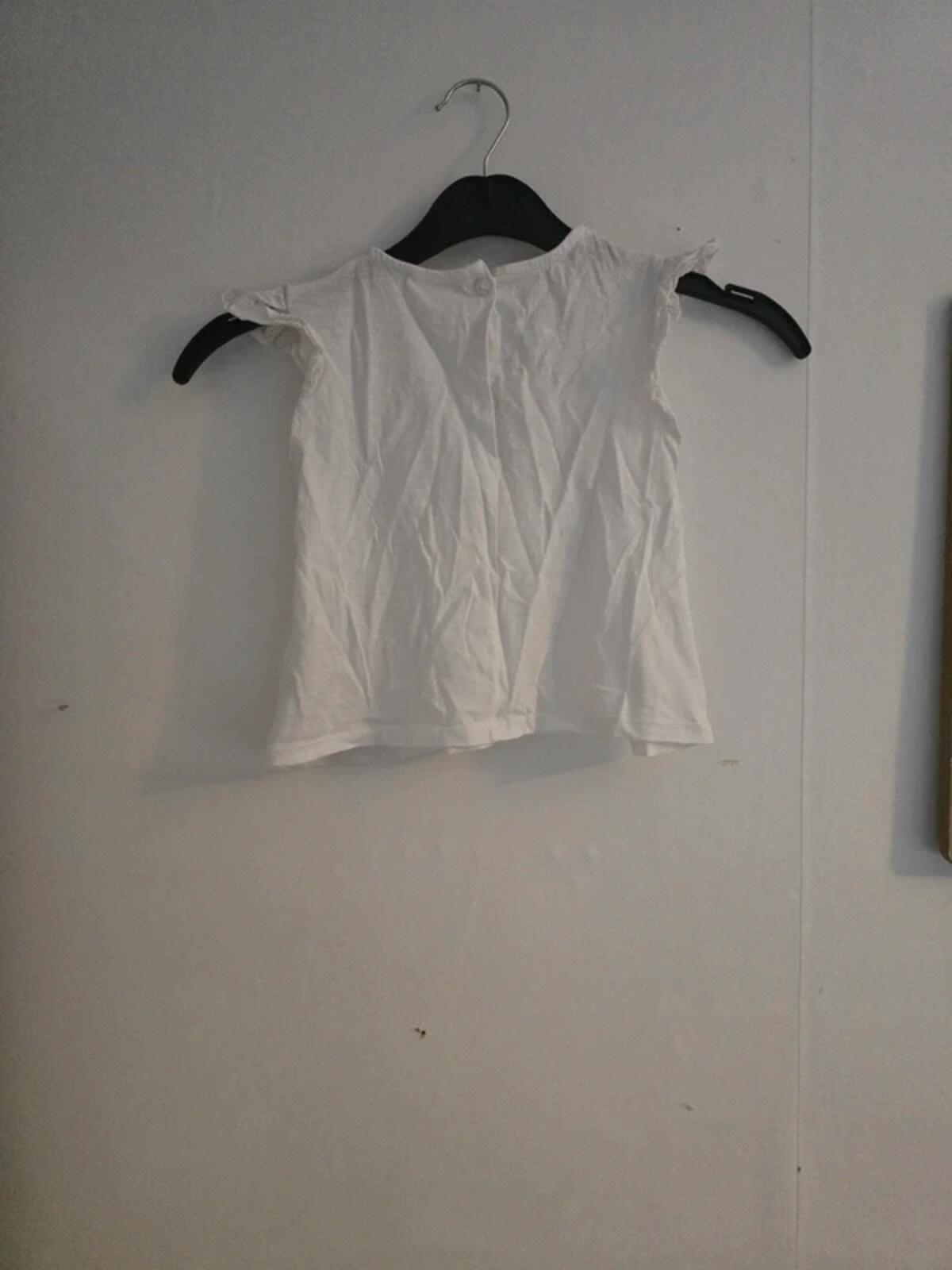 Next Girls White Crochet Style Cotton T Shirt Age 3-4 Years