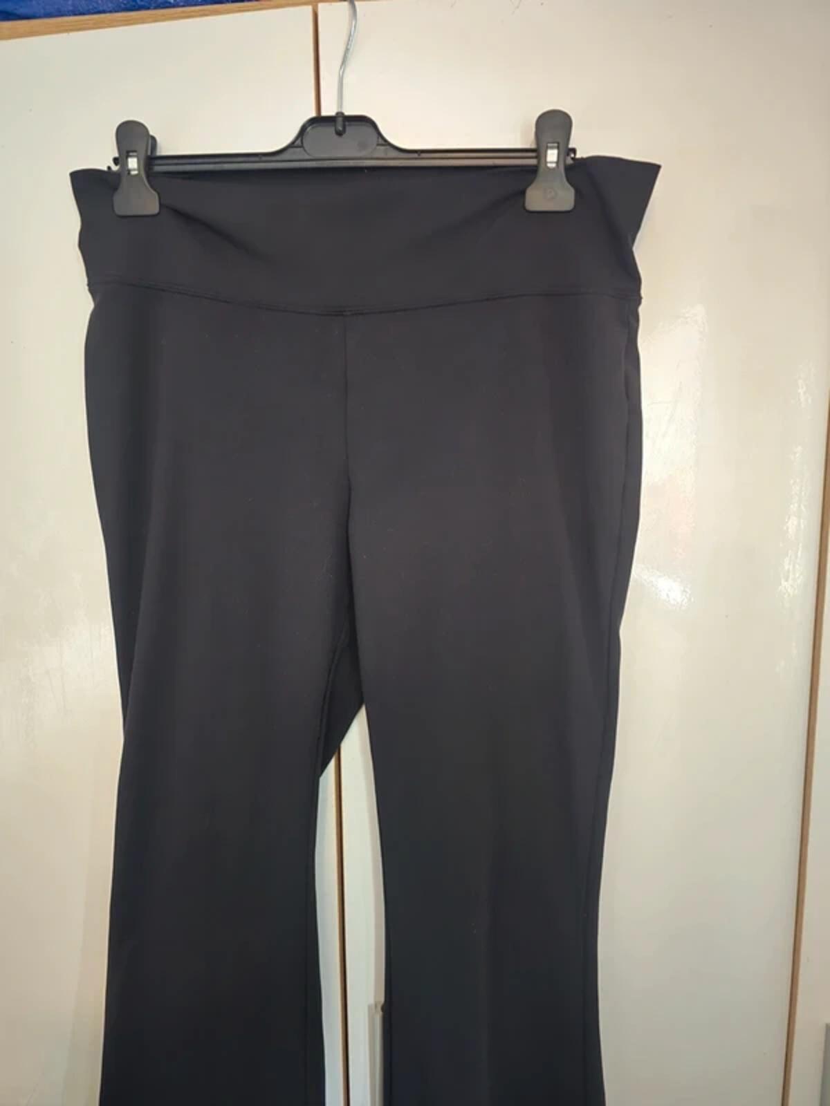 H&M Basic Black High-Waisted Flared Leggings L Size 16-18