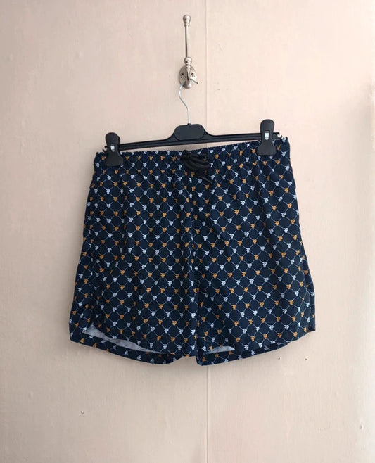 Primark Mens Black Patterned Swimming Trunks Size Small