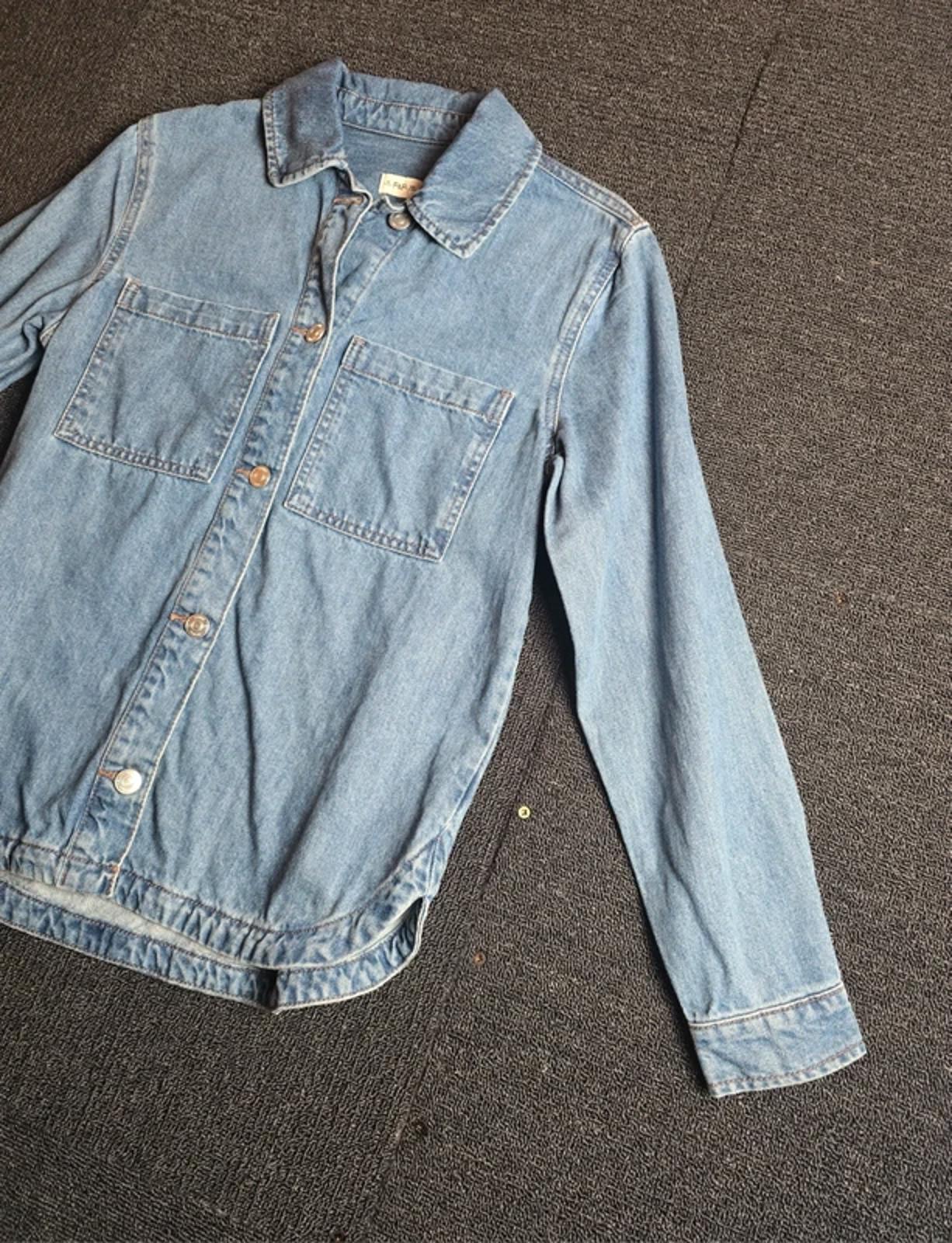 F&F Kids Denim Shirt Age 11–12 Blue Long Sleeve Cotton