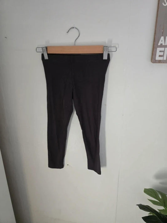 George Girls Grey Cotton Blend Leggings Age 5-6 Years