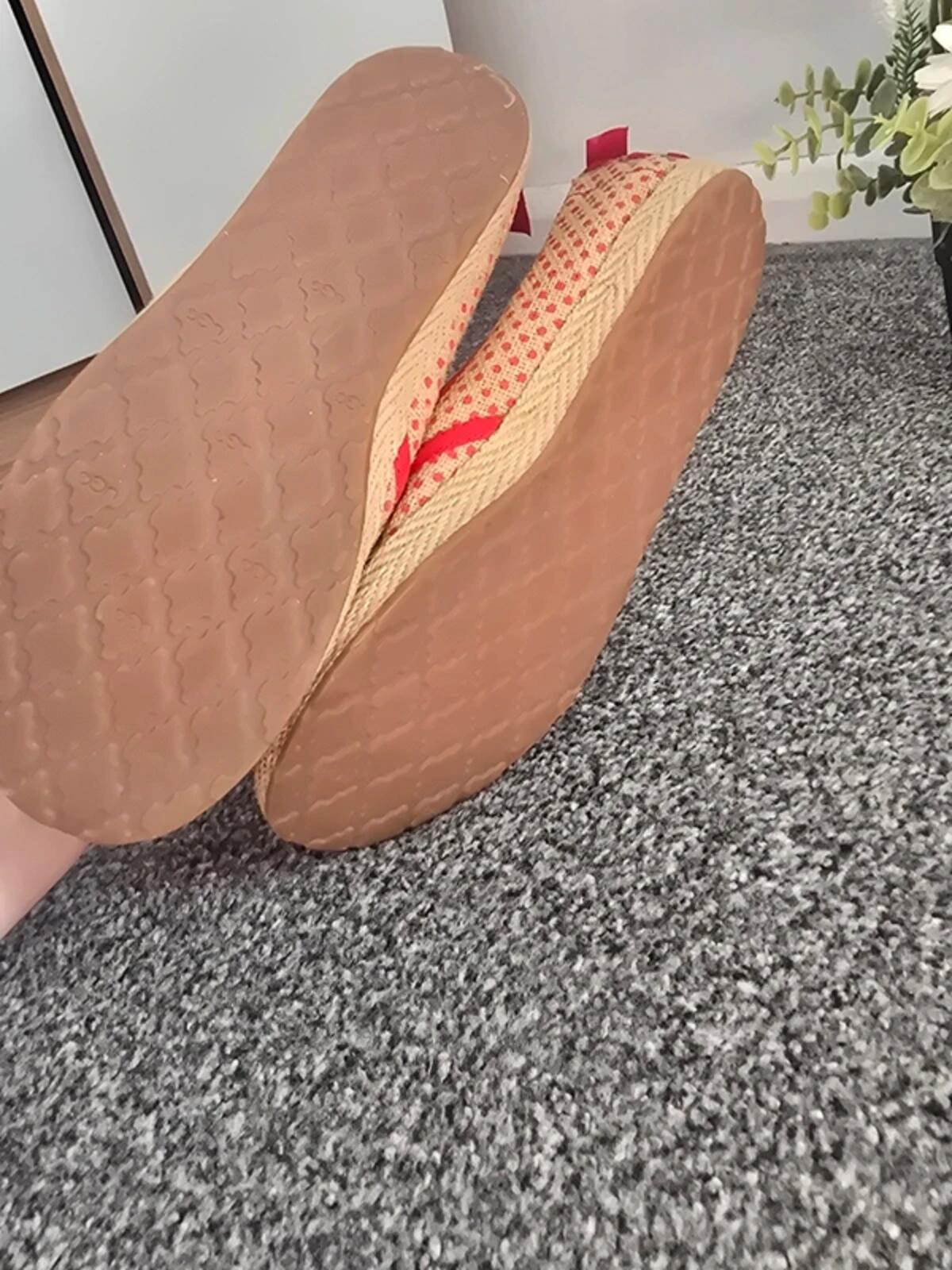 UGG Australia "Indah" Burlap Polka Dot Espadrille Flats pumps Size UK 4.5