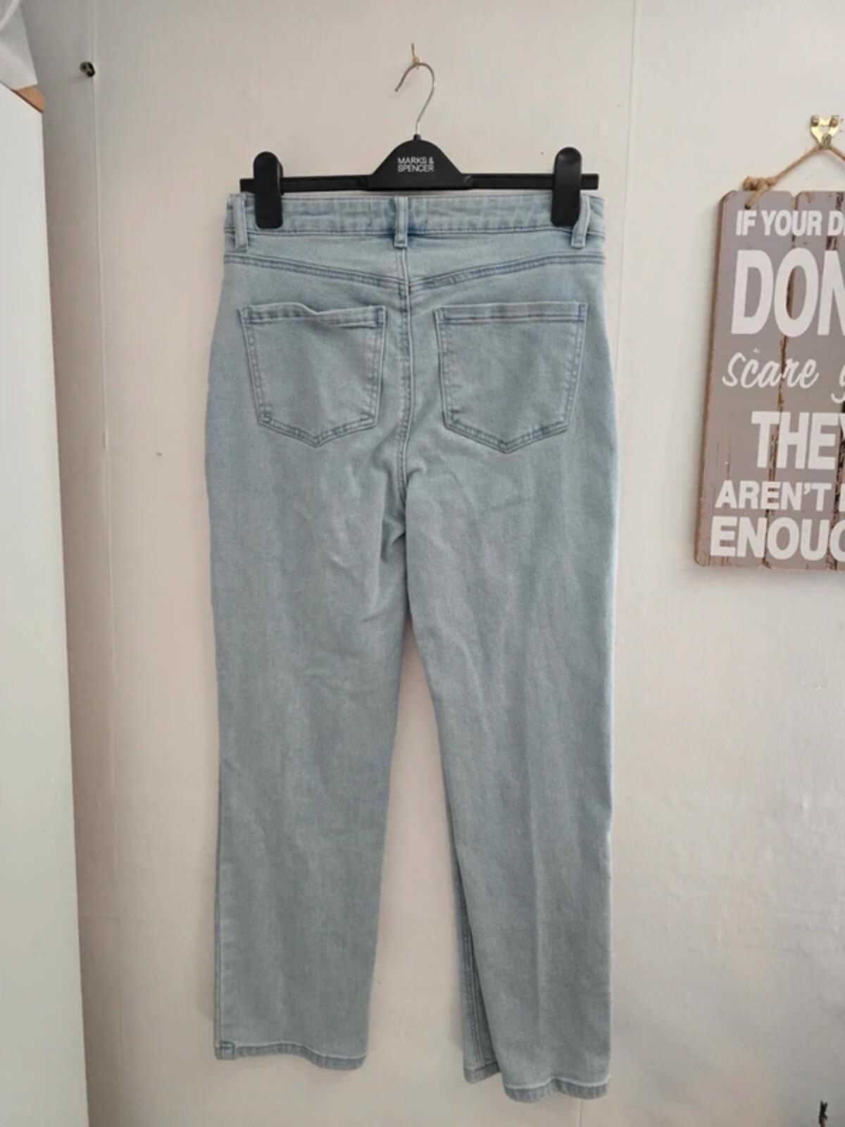 Sosandar Ladies Light Blue Straight Leg Jeans Size 12 Short