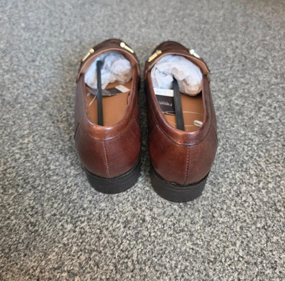 Next Brown Leather & Suede Horsebit Loafers Shoes UK 6 – New in Box