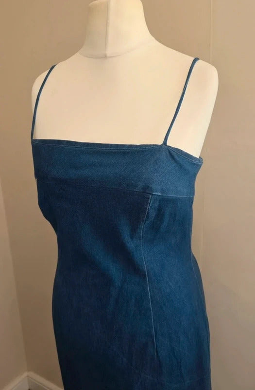 Vintage Brooks Brothers Denim A-Line Dress  Size 8