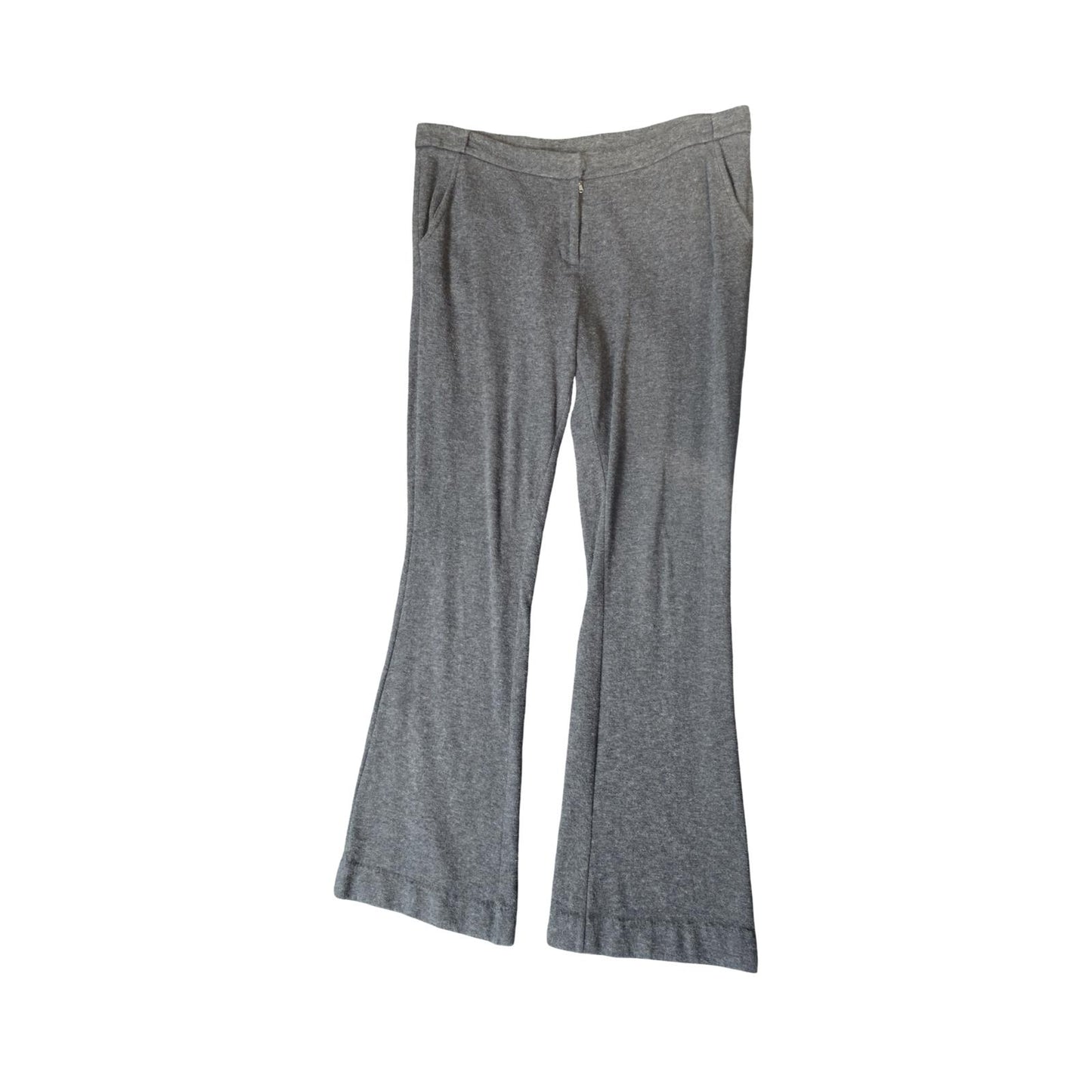 YAYA Grey Bootleg Work Trousers High Waist Pockets UK Size 14