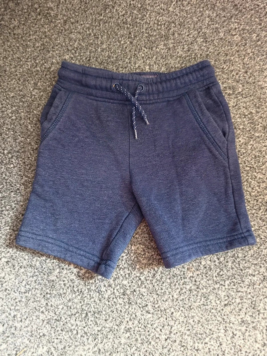 Primark Boys Navy Blue Sweat Jersey Shorts Elasticated Drawstring Waist Age 3-4 Years
