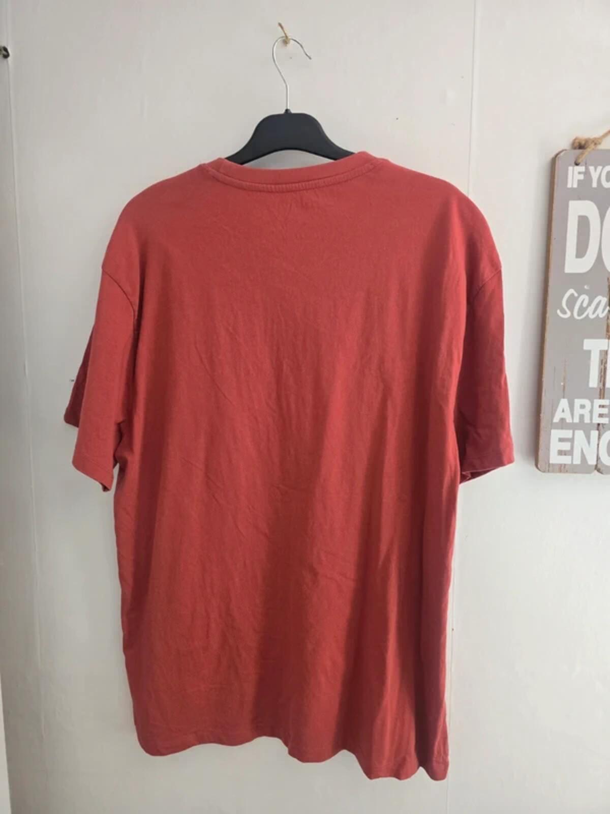 Primark Men's Burgundy Red Cotton Relaxed Fit T-Shirt Size Medium