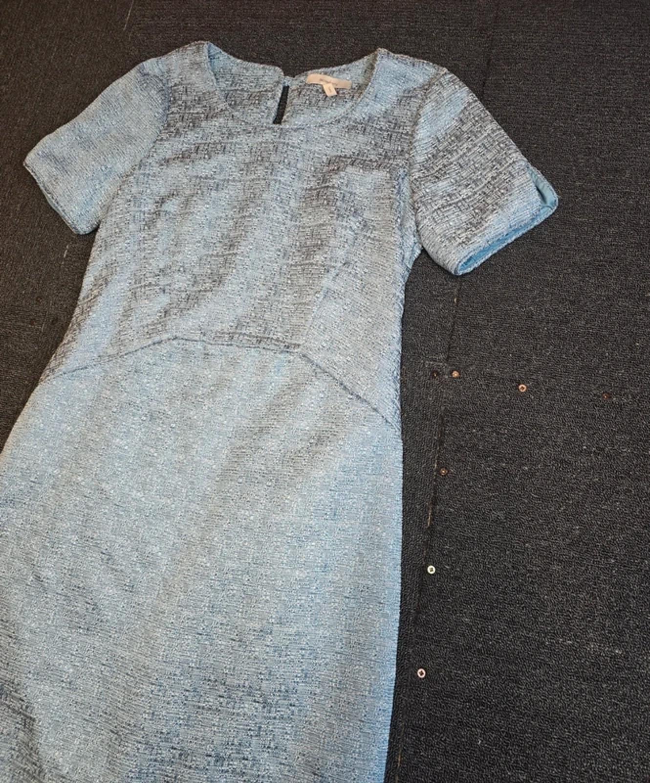 Pepperberry Fit & Flare Dress Icy Blue Size 12 Curvy Sparkle