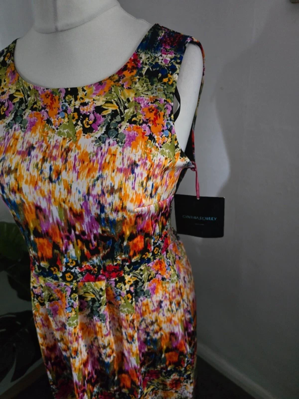Cynthia Rowley Multicoloured Flared Dress NWT  Size 8